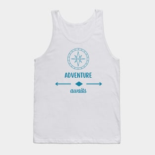 Adventure Awaits Blue Tank Top